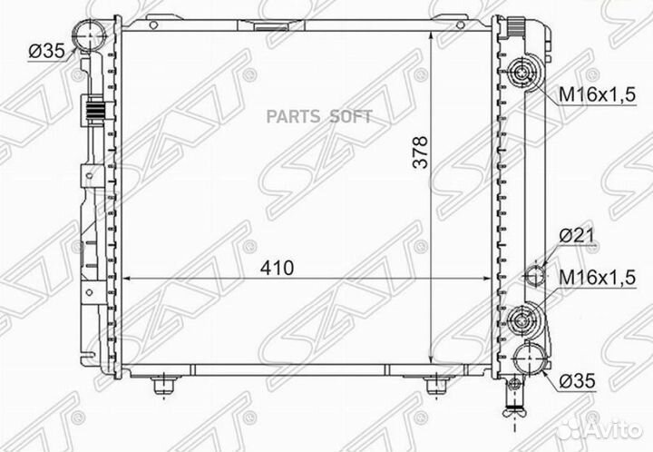 Радиатор Mercedes-Benz E-Class 84-95,SAT