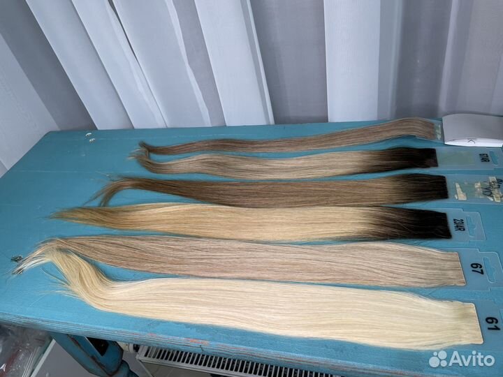 Волосы для наращивания на лентах 45 см