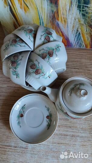 Чайный набор Кедровые шишки, 1971-1991 гг