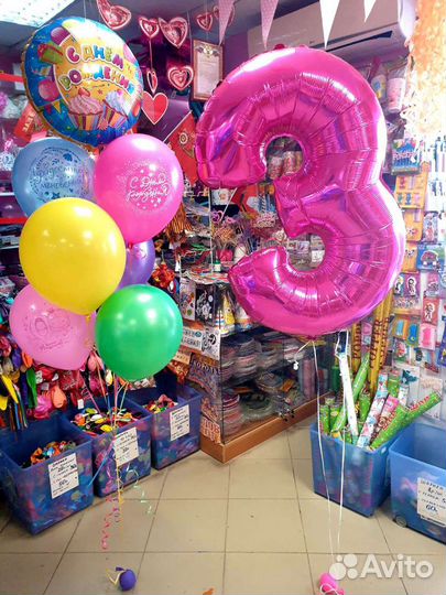 Гелиевые воздушные шары,товары для праздника