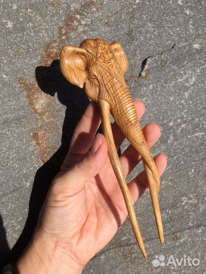 Заколка для волос из дерева ручной работы