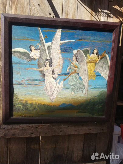 Картина неизвестного художника на фанере