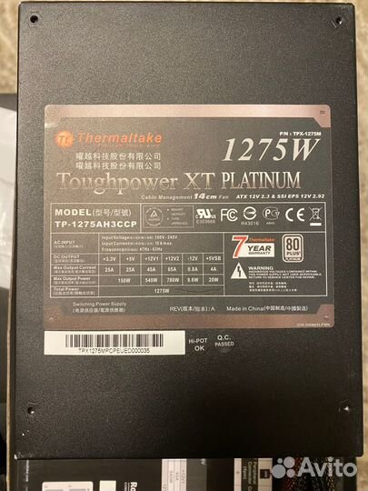 Блок питания Thermaltake TPX-1275M Platinum