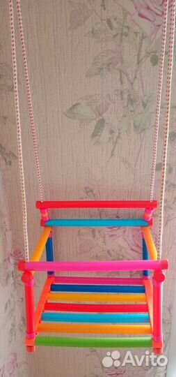 Качели детские подвесные со спинкой