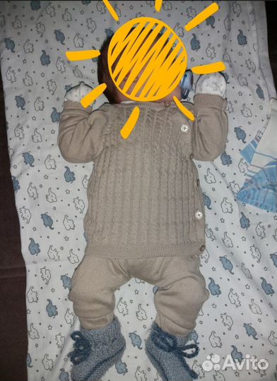 Вязанный Костюм на малыша до 62 р- ра
