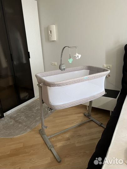 Кроватка приставная серая xiaomi ronbei