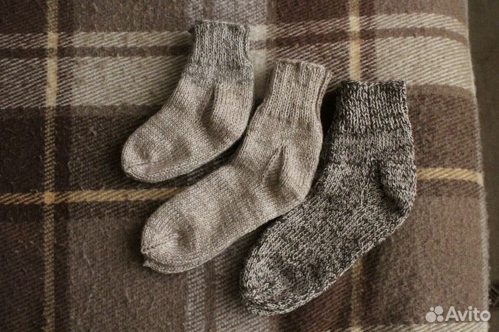 Носки шерстяные вязаные