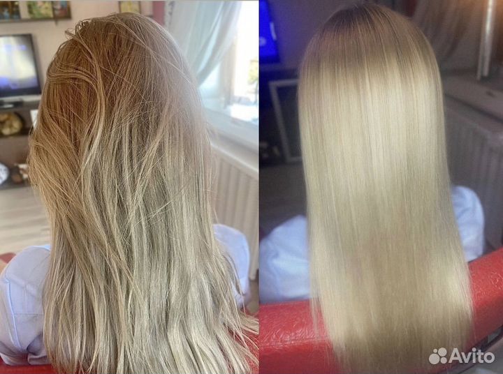 Кератиновое выпрямление волос
