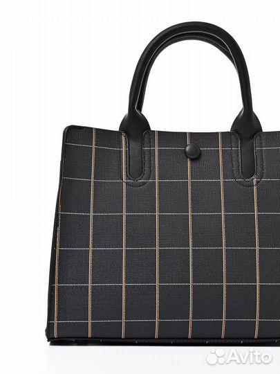 Женская сумка тоут в клетку