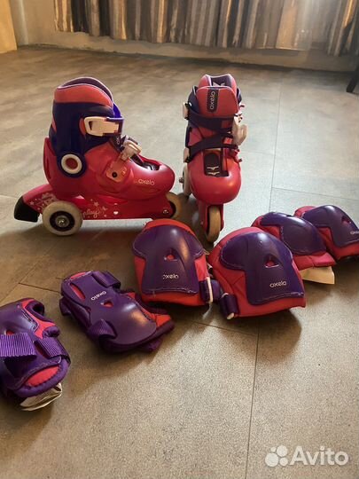Роликовые коньки детские раздвижные