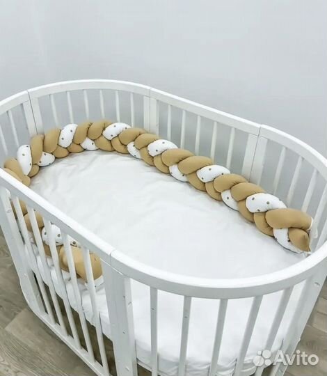 Бортики - косичка в кроватку