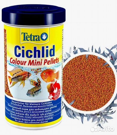 Tetra cichlid colour mini pellets 500 ml