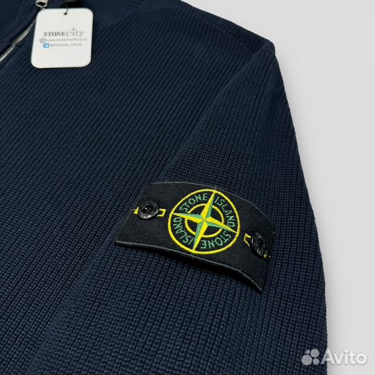 Летний кардиган stone island темно-синий 526D8