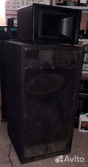 Колонки Pro-218 4100W Рупорбоксы 2шт Сабвуферы 2шт