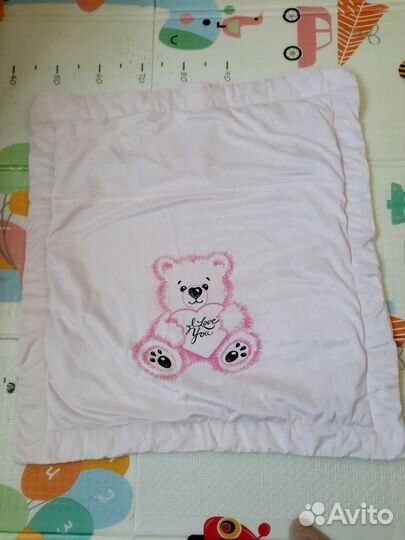 Нежно -розовый плед детский 80x80