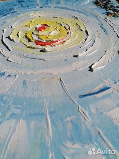 Интерьерная большая картина Холст, масло, мастихин