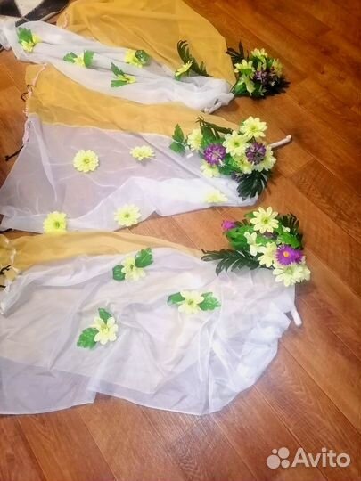 Украшения свадебные на капот автомобиля