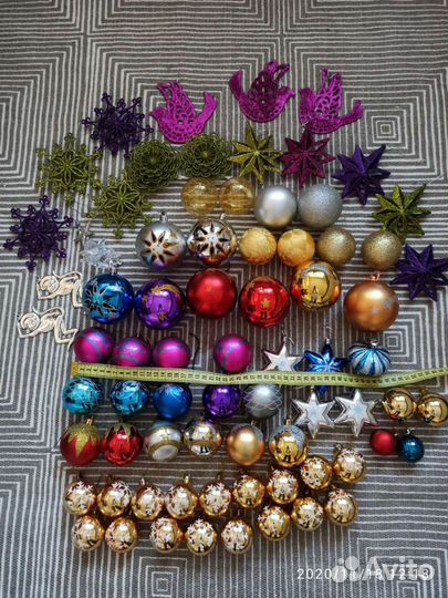 Елочные игрушки+ гирлянда в подарок