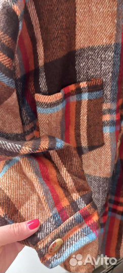 Рубашка в клетку теплая 140-146 см