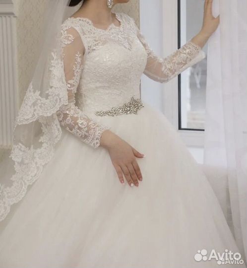 Свадебное платье 42 44 пышное