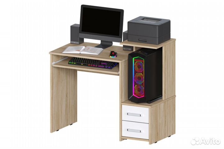 Компьютерный стол с нишей для пк