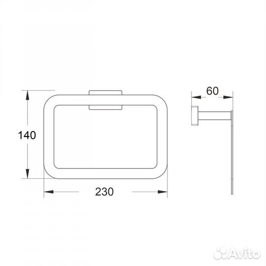 Кольцо полотенцедержатель черный SG5606H