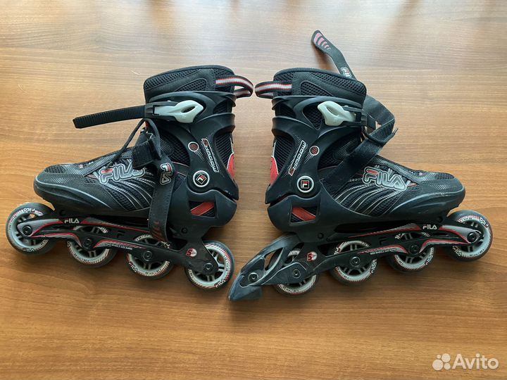 Роликовые коньки Fila shadow 80 black/red