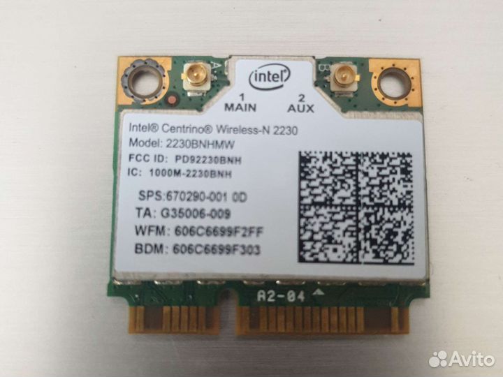 Intel centrino wireless N2230bnhmw
