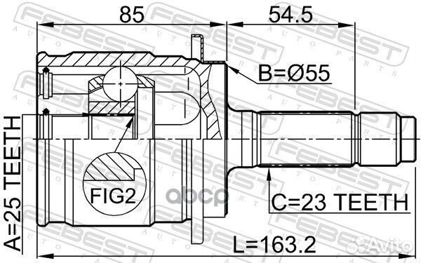 Шрус внешний задний honda CR-V II 0310-RD5R 031