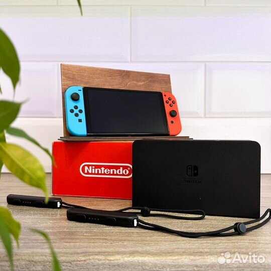 Прошитый Nintendo Switch Oled 64+128gb+Чип