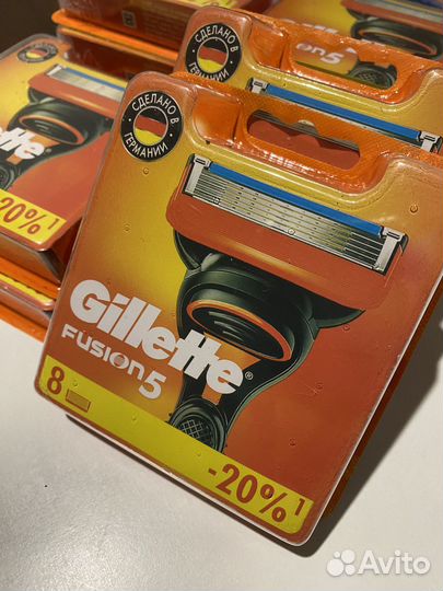 2шт Лезвия для Бритвы Gillette Fusion 5 8 шт
