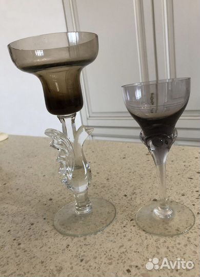 Подсвечник Гусь Хрустальный СССР