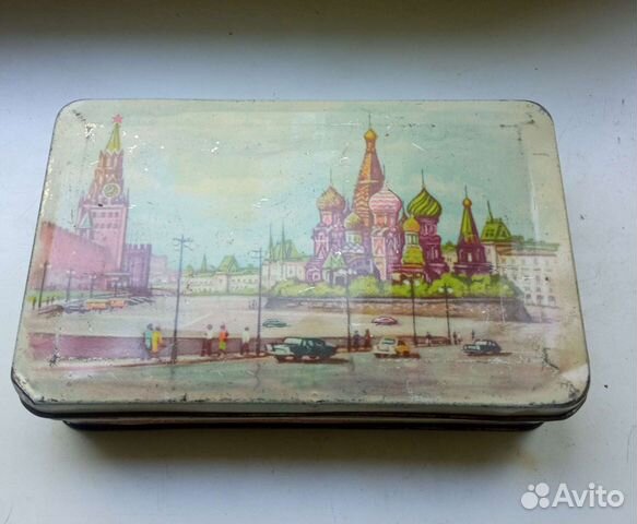 Жестяная коробка от конфет СССР