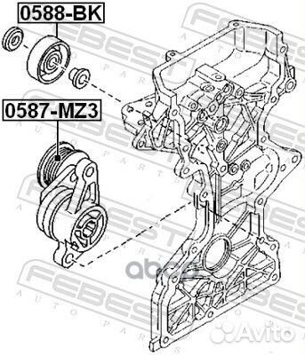 Ролик натяжной 0587MZ3 Febest