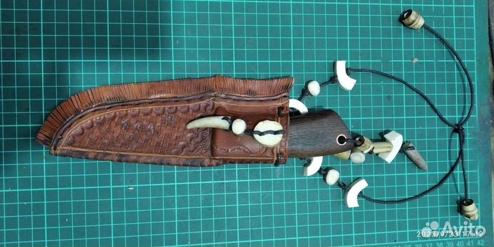 Подарочный шейный нож ручной работы 