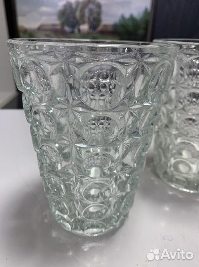 Ваза стеклянная ссср. Пара
