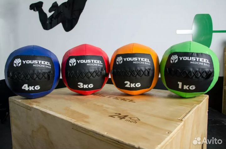 Медицинские мячи детские, медболы yousteel