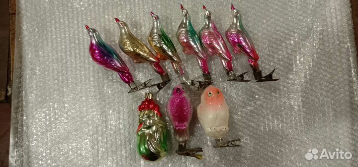 Елочные игрушки на прищепке