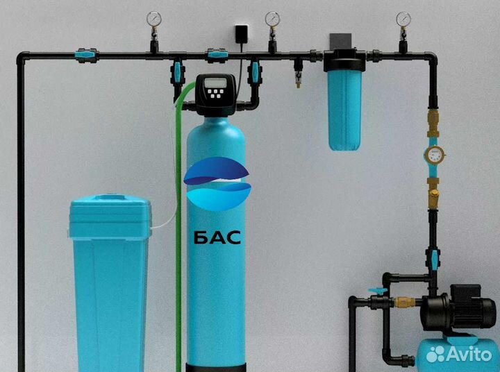 Очистка воды из скважины для коттеджа умягчения