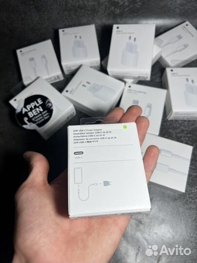 Блок Apple iPhone 20W + Кабель USB-C Lightning