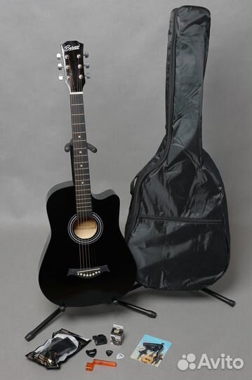 Комплект 8 в 1, черный - Гитара + Аксессуары
