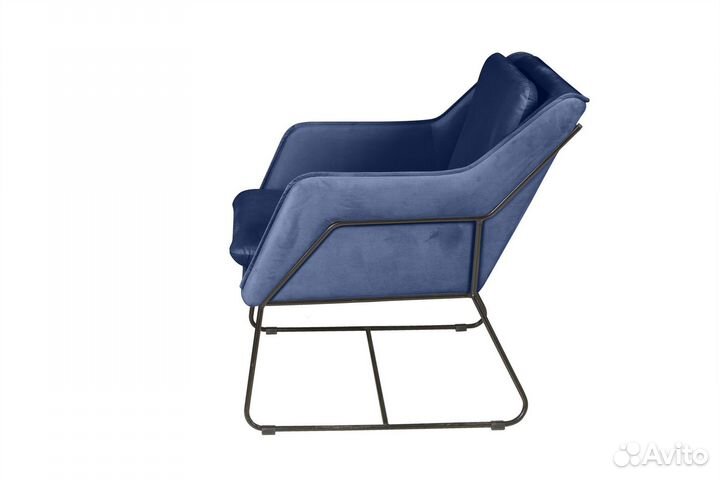 Кресло Alex, бархат синий 29
