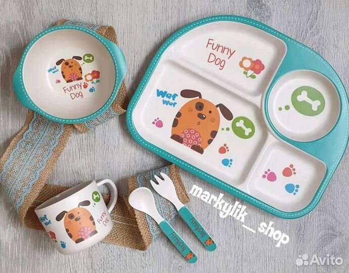 Детская посуда из бамбука