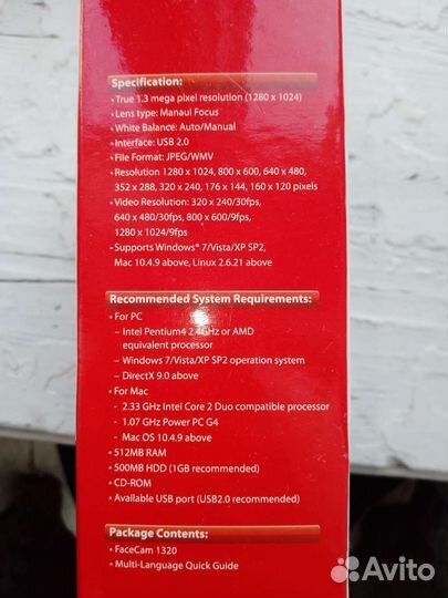 Веб-камера Genius facecam 1320