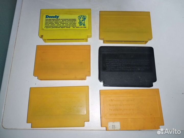 Картриджи денди (dendy) 6 штук стародел