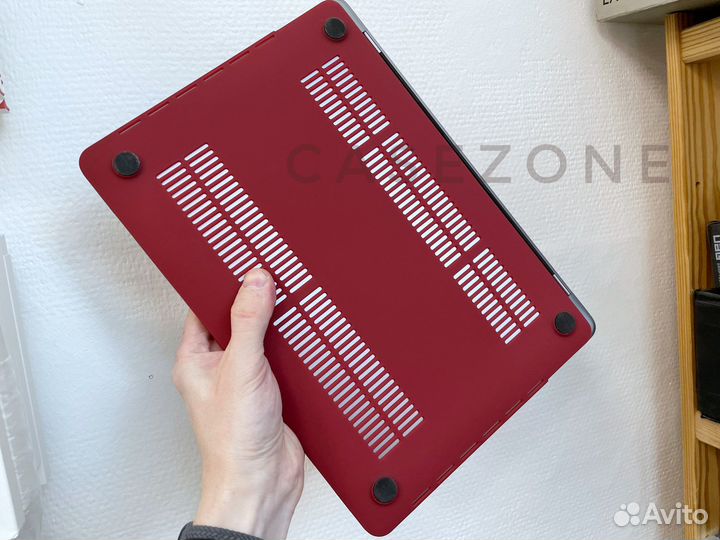 Чехол Накладка на Macbook Pro Air m1 бордовый