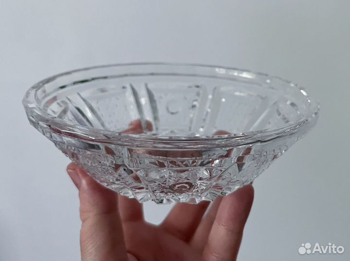 Небольшая тарелка салатник, хрусталь