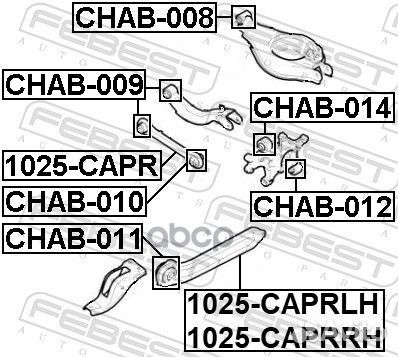 Тяга задняя продольная левая 1025caprlh Febest