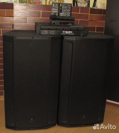 Колонки JBL 800-1600W 2ш Усилитель Микшер Микрофон
