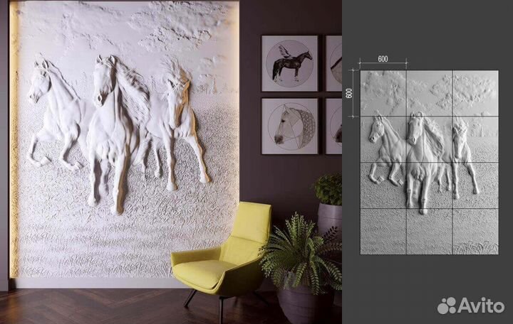 Гипсовый барельеф